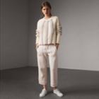 Burberry Burberry Cropped Jersey Sweatpants, Size: Xs, White