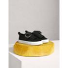 Burberry Burberry Fringed Buckle Detail Sneakers, Size: 7, Black