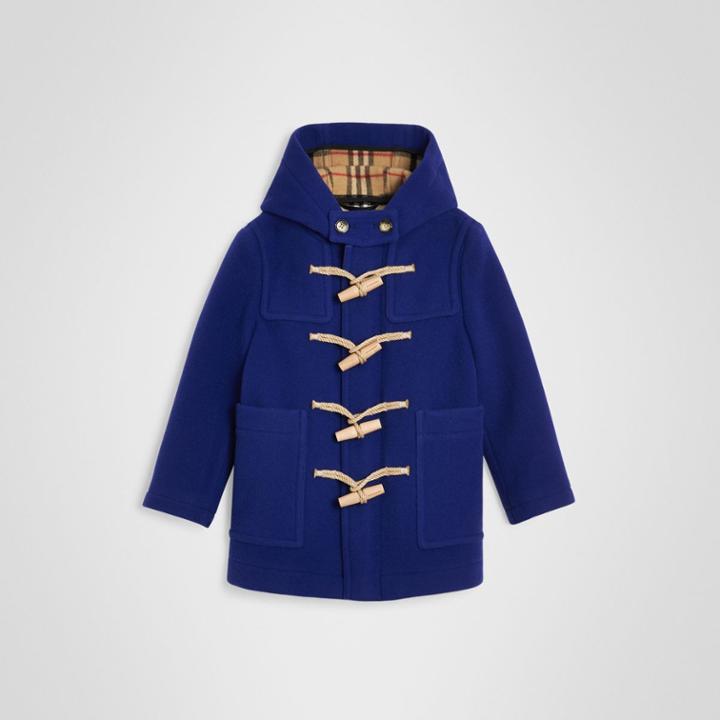 Burberry Burberry Childrens Double-faced Wool Duffle Coat, Size: 6y, Blue