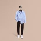 Burberry Burberry Striped Cotton Shirt, Size: 12y, Blue