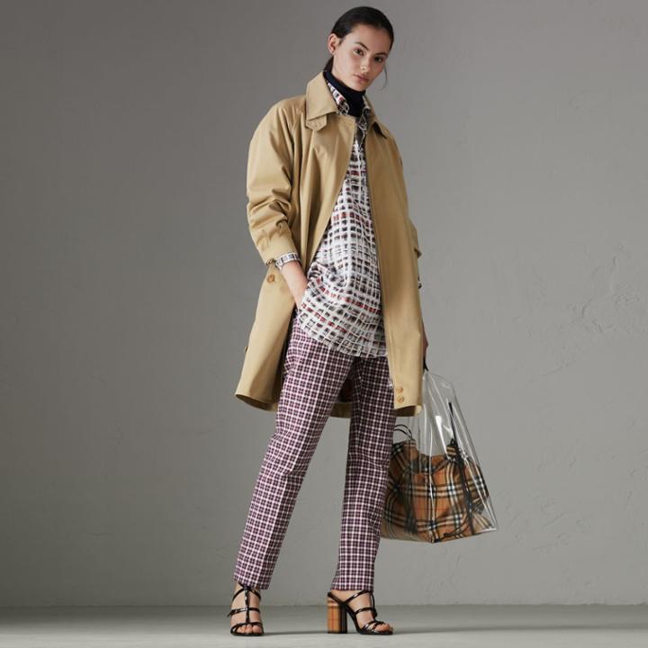 Burberry Burberry Tropical Gabardine Car Coat, Size: 04, Beige