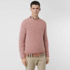 Burberry Burberry Rib Knit Cashmere Cotton Blend Sweater, Pink