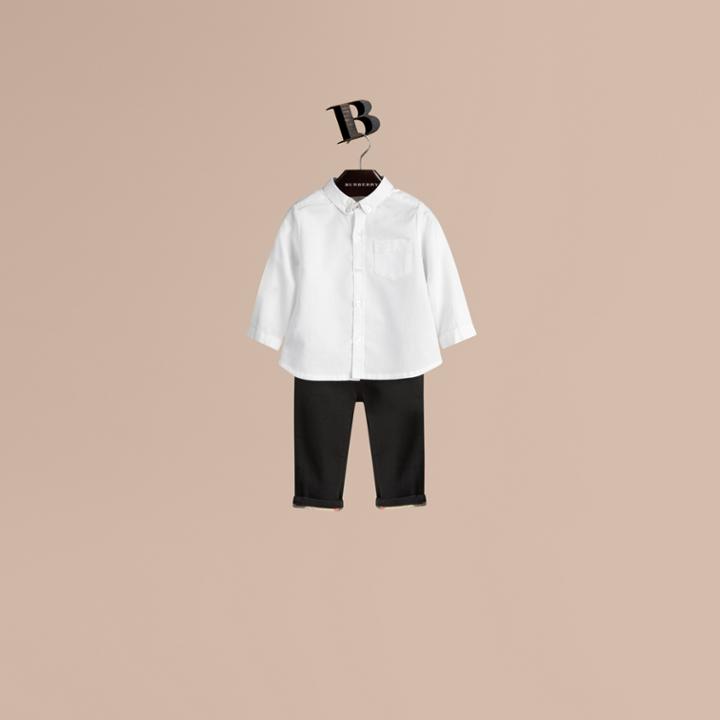 Burberry Burberry Cotton Oxford Shirt, Size: 3y, White