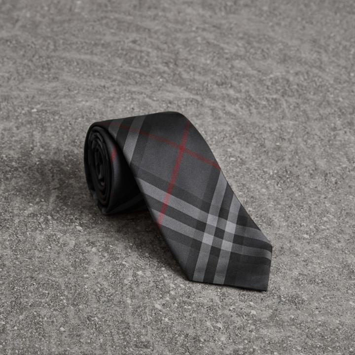 Burberry Burberry Modern Cut Vintage Check Silk Tie, Grey