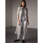 Burberry Burberry Macram Lace Trench Coat, Size: 04, Grey