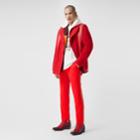 Burberry Burberry Lambskin Side Stripe Wool Tailored Trousers, Size: 52