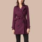 Burberry Burberry Lightweight Cotton Gabardine Trench Coat, Size: 12, Red