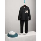 Burberry Burberry Long-sleeve Check Pocket Cotton T-shirt, Size: 14y, Black
