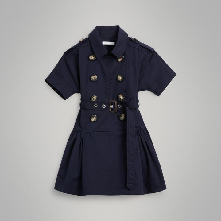 Burberry Burberry Childrens Stretch Cotton Trench Dress, Size: 4y, Black