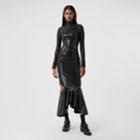 Burberry Burberry Ring-pierced Mirrored Jersey Gown, Size: 02, Black