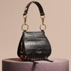Burberry The Bridle Bag In Alligator And Calfskin