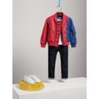 Burberry Burberry Colour Block Lightweight Bomber Jacket, Size: 10y, Red