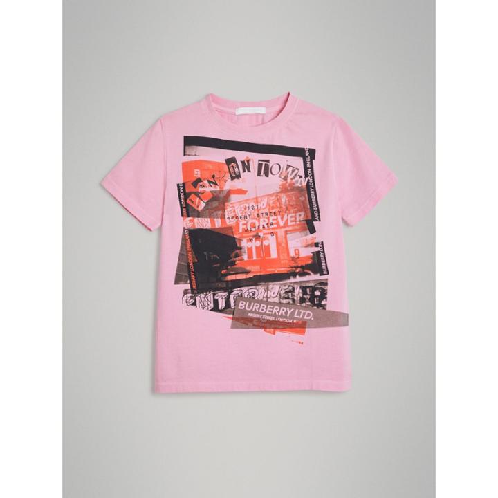 Burberry Burberry London Street Art Print Cotton T-shirt, Size: 14y, Pink
