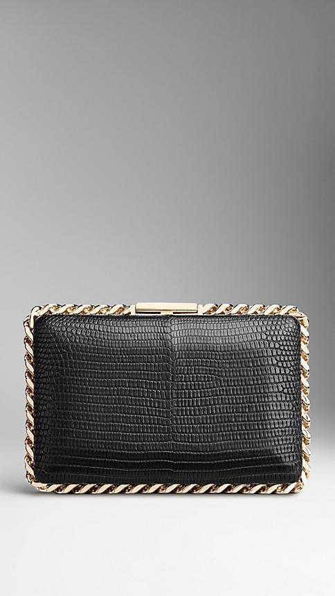 Burberry Chain-detail Lizard Box Clutch