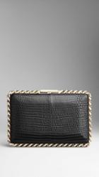 Burberry Chain-detail Lizard Box Clutch