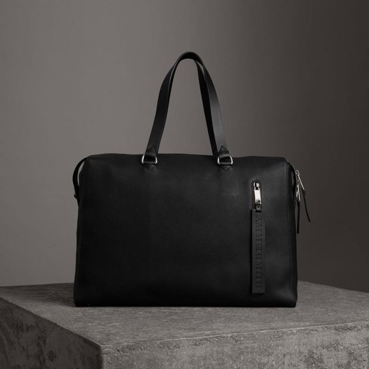 Burberry Burberry Embossed Grainy Leather Holdall