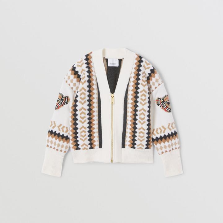 Burberry Burberry Childrens Fair Isle Wool Cashmere Cardigan, Size: 10y