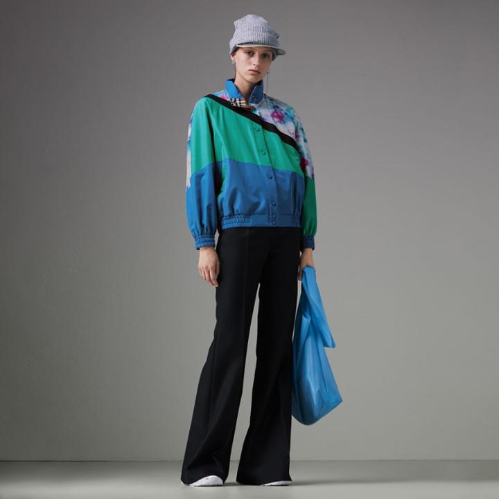 Burberry Burberry Tie-dye Silk Shell Suit Jacket, Size: 00