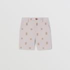 Burberry Burberry Childrens Star And Monogram Motif Seersucker Tailored Shorts, Size: 10y
