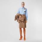 Burberry Burberry Montage Print Cotton Oversized Shirt, Size: 08, Baby Blue