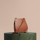 Burberry Burberry The Small Bridle Bag In Leather And Haymarket Check, Brown