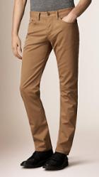 Burberry Straight Fit Stretch-cotton Trousers