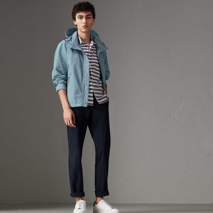 Burberry Burberry Packaway Hood Showerproof Jacket, Size: 40, Blue