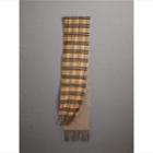 Burberry Burberry Long Reversible Vintage Check Double-faced Cashmere Scarf, Grey