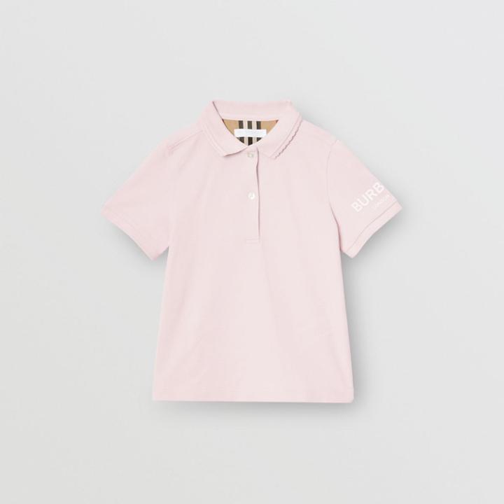 Burberry Burberry Childrens Logo Print Cotton Piqu Polo Shirt, Size: 3y, Pink