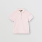 Burberry Burberry Childrens Logo Print Cotton Piqu Polo Shirt, Size: 3y, Pink