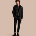Burberry Burberry Lambskin Yoke Diamond Quilted Jacket, Size: 38, Black