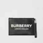 Burberry Burberry Logo Print Zip Pouch, Black