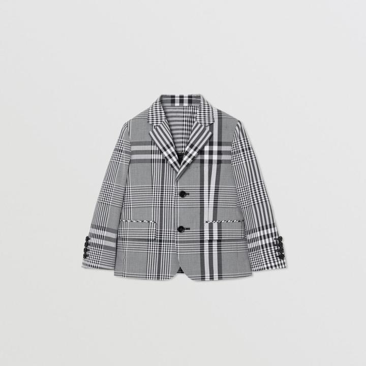 Burberry Burberry Childrens Check Cotton Poplin Blazer, Size: 10y, Black