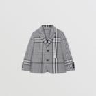 Burberry Burberry Childrens Check Cotton Poplin Blazer, Size: 10y, Black