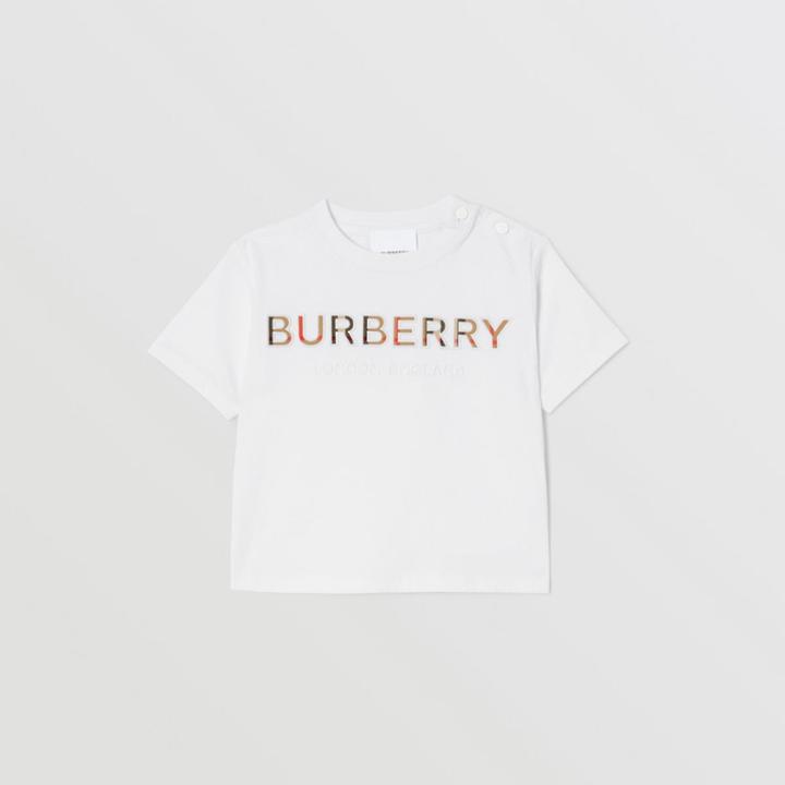 Burberry Burberry Childrens Embroidered Logo Cotton T-shirt, Size: 18m