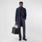 Burberry Burberry Crinkled Cotton Blend Tailored Jacket, Size: 34l, Blue