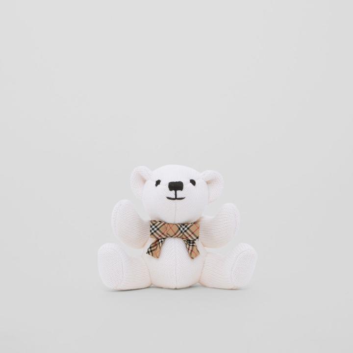 Burberry Burberry Childrens Check Bow Tie Wool Silk Thomas Bear Rattle