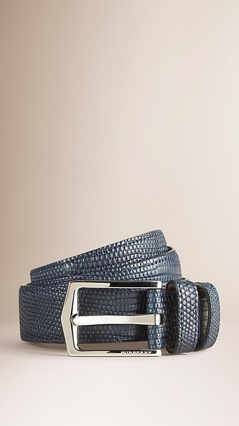 Burberry Textured Lizard Belt