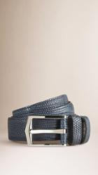 Burberry Textured Lizard Belt