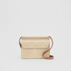 Burberry Burberry Mini Fish-scale Print Title Bag With Pocket Detail, Beige