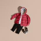 Burberry Burberry Hooded Down-filled Puffer Jacket With Mittens, Size: 24m, Pink