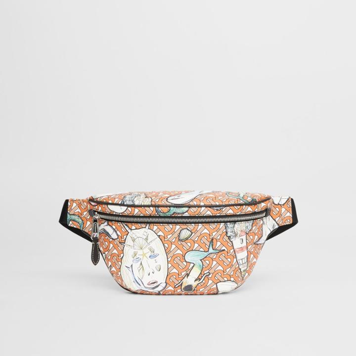 Burberry Burberry Monogram And Marine Print E-canvas Bum Bag