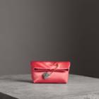 Burberry Burberry The Small Pin Clutch In Satin, Orange