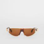 Burberry Burberry Gold-plated Triangular Frame Sunglasses, Brown