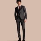 Burberry Burberry Slim Fit Travel Tailoring Prince Of Wales Check Wool Suit, Size: 48r, Grey