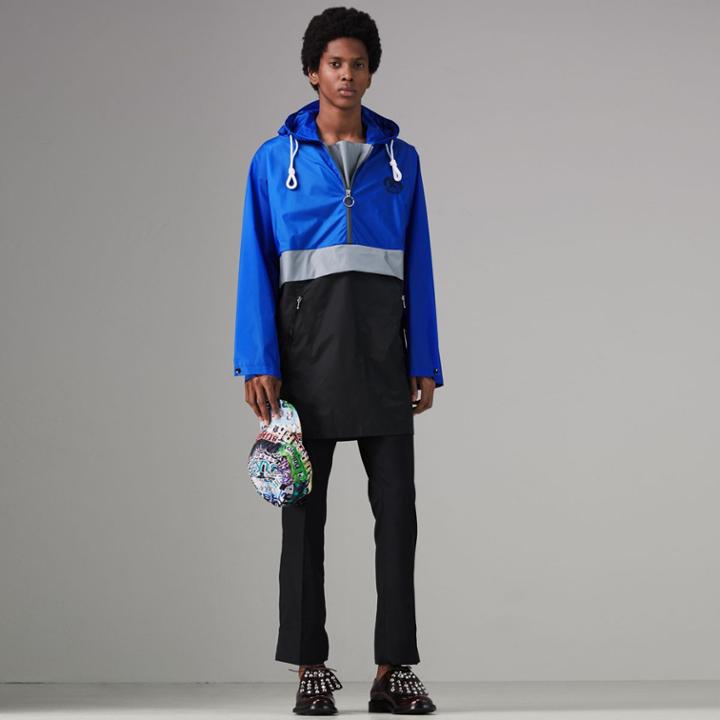 Burberry Burberry Colour Block Lightweight Half-zip Parka, Size: 38