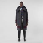 Burberry Burberry Striped Wool Duffle Coat, Size: 44