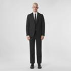 Burberry Burberry Silk Satin Collar Grain De Poudre Tailored Jacket, Size: 44