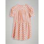 Burberry Burberry Striped Cotton Silk Panelled Dress, Size: 10y, Pink