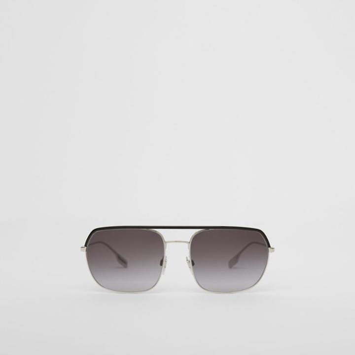 Burberry Burberry Square Pilot Sunglasses, Black